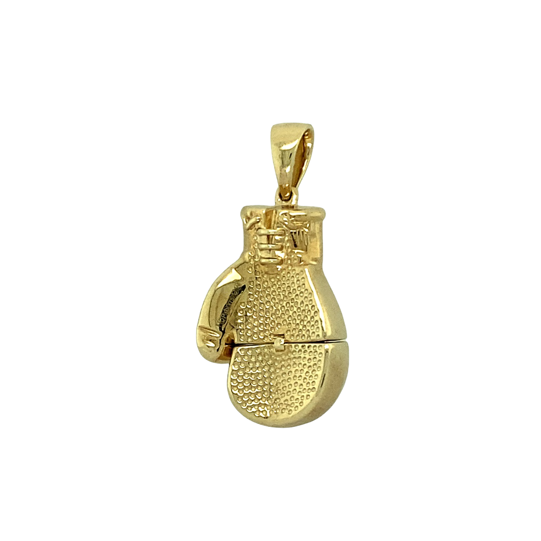 Gold boxing glove on sale pendant