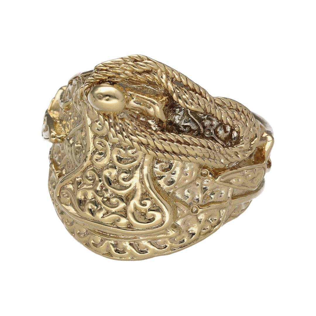 Saddle ring store 9ct gold