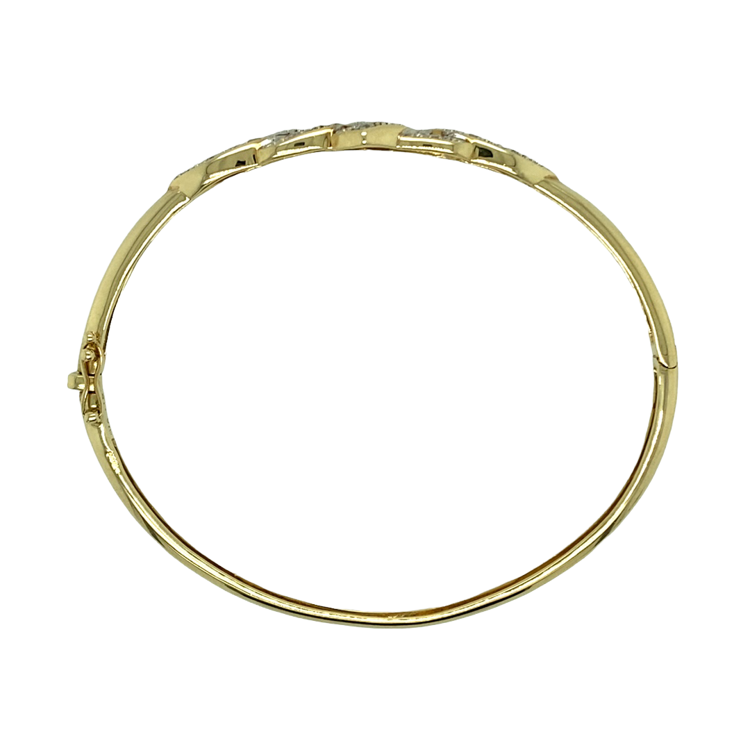 Solid gold hinged on sale bangle