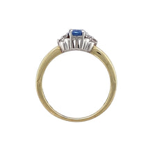 Load image into Gallery viewer, 9ct Gold Diamond &amp; Blue Stone Set Ring
