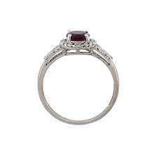 Load image into Gallery viewer, 9ct White Gold &amp; Pink Stone Set Halo Ring
