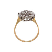 Load image into Gallery viewer, 9ct Gold &amp; Cubic Zirconia Set Cluster Ring
