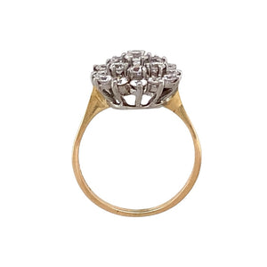 9ct Gold & Cubic Zirconia Set Cluster Ring