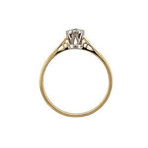 9ct Gold & Diamond Set Solitaire Ring