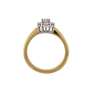 18ct Gold & Diamond Set Flower Cluster Ring