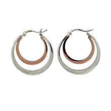 Load image into Gallery viewer, 925 Silver Clogau Double Hoop Creole Earrings
