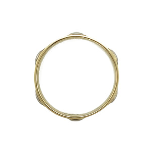 9ct Gold Screw Style Detail Band Ring