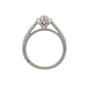 18ct White Gold & Diamond Set Halo Ring