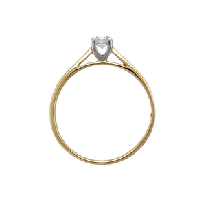 18ct Gold & Diamond Set Solitaire Ring