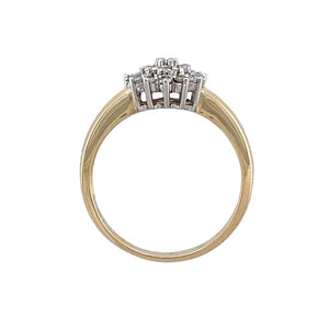 9ct Gold & Diamond Set Cluster Ring