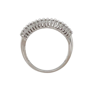 9ct White Gold & Diamond Set Band Ring