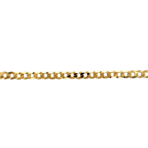 New 9ct Solid Gold 8.75" Curb Bracelet