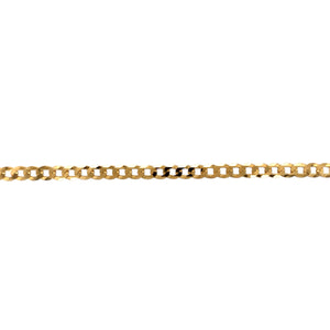 New 9ct Solid Gold 8.5" Curb Bracelet