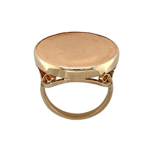 9ct Gold & 22ct Gold Full Sovereign Mount Ring