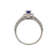 Load image into Gallery viewer, 18ct White Gold Diamond &amp; Tanzanite Set Halo Ring
