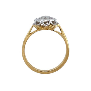 18ct Gold & Diamond Set Flower Cluster Ring