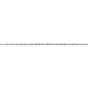 New 9ct White Gold 18" Prince of Wales Pendant Chain
