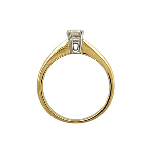 18ct Gold & Diamond Set Solitaire Ring