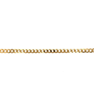 New 9ct Solid Gold 9" Curb Bracelet