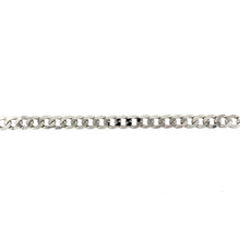 Load image into Gallery viewer, 9ct White Gold 8.5&quot; Curb Bracelet
