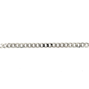 9ct White Gold 8.5" Curb Bracelet