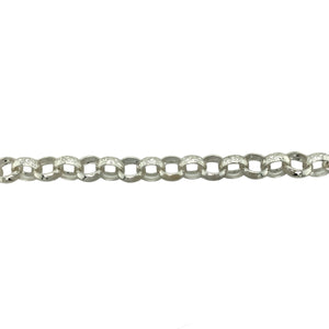 New 925 Silver 7.5" Patterned Belcher Bracelet