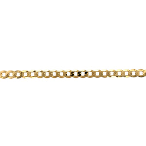 New 9ct Solid Gold 8.5" Curb Bracelet