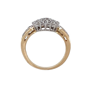 9ct Gold & Diamond Set Cluster Ring