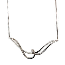 Load image into Gallery viewer, 9ct White Gold &amp; Diamond Set Swirl 16&quot; Necklace
