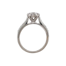 Load image into Gallery viewer, 9ct White Gold &amp; Diamond Illusion Set Halo Solitaire Ring
