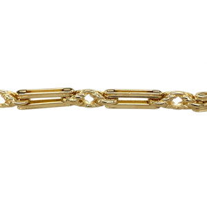 9ct Gold Open Fancy Link Heart Padlock Bracelet