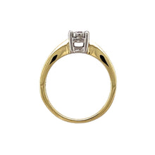 Load image into Gallery viewer, 9ct Gold &amp; Diamond Illusion Set Solitaire Ring
