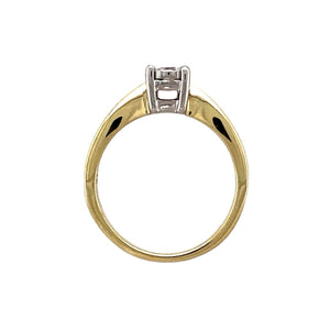 9ct Gold & Diamond Illusion Set Solitaire Ring