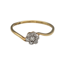 Load image into Gallery viewer, New 9ct Gold &amp; Diamond Set Flower Twist Cluster Ring
