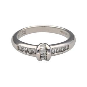 New 9ct White Gold & 0.33ct Diamond Set Band Ring