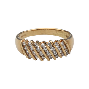 New 9ct Gold & 0.52ct Diamond Set Wide Band Ring