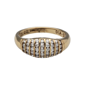 New 9ct Gold & 0.50ct Diamond Cluster Wide Band Ring