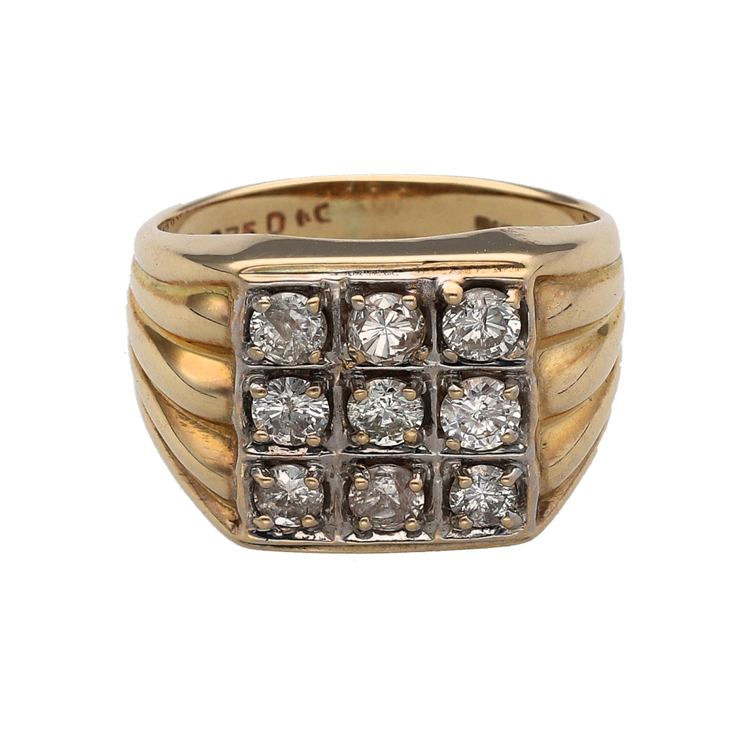 New 9ct Gold & 1ct Diamond Set Signet Ring