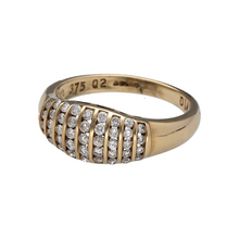 Load image into Gallery viewer, New 9ct Yellow Gold &amp; 0.50ct Diamond Cluster Wide Band Ring in size N with the weight 3.80 grams. The front of the ring is 8mm high and there is approximately 0.50ct of diamond content in total
