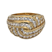 Load image into Gallery viewer, New 9ct Gold &amp; 1ct Diamond Set Crossover Dress Ring
