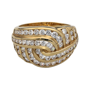 New 9ct Gold & 1ct Diamond Set Crossover Dress Ring