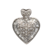 Load image into Gallery viewer, New 9ct White Gold &amp; 0.40ct Diamond Set Heart Pendant
