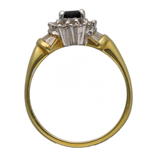 Load image into Gallery viewer, New 18ct Gold 0.25ct Diamond &amp; Sapphire Set Cluster Ring
