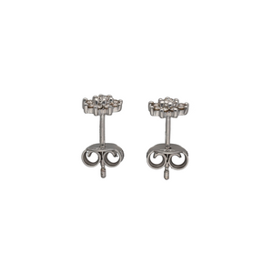 New 9ct White Gold & 0.25ct Diamond Set Cluster Stud Earrings