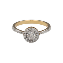 Load image into Gallery viewer, New 9ct Gold &amp; 0.60ct Diamond Set Halo Ring
