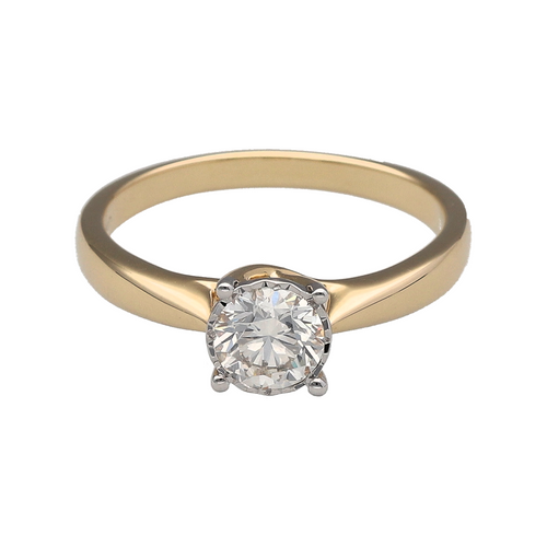 New 9ct Gold & Diamond Set Solitaire Ring