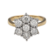 Load image into Gallery viewer, New 9ct Gold &amp; Diamond Set Flower Cluster Ring
