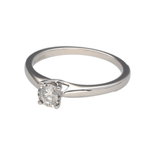 Load image into Gallery viewer, New 9ct White Gold &amp; Diamond Set Solitaire Ring in size M. The ring contains a real natural diamond which is 0.17ct but looks like 0.34ct due to the setting. The diamond is approximate clarity Si
