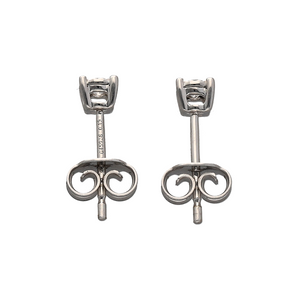 New 9ct White Gold & Diamond Set Stud Earrings