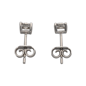 New 9ct White Gold & Diamond Set Stud Earrings